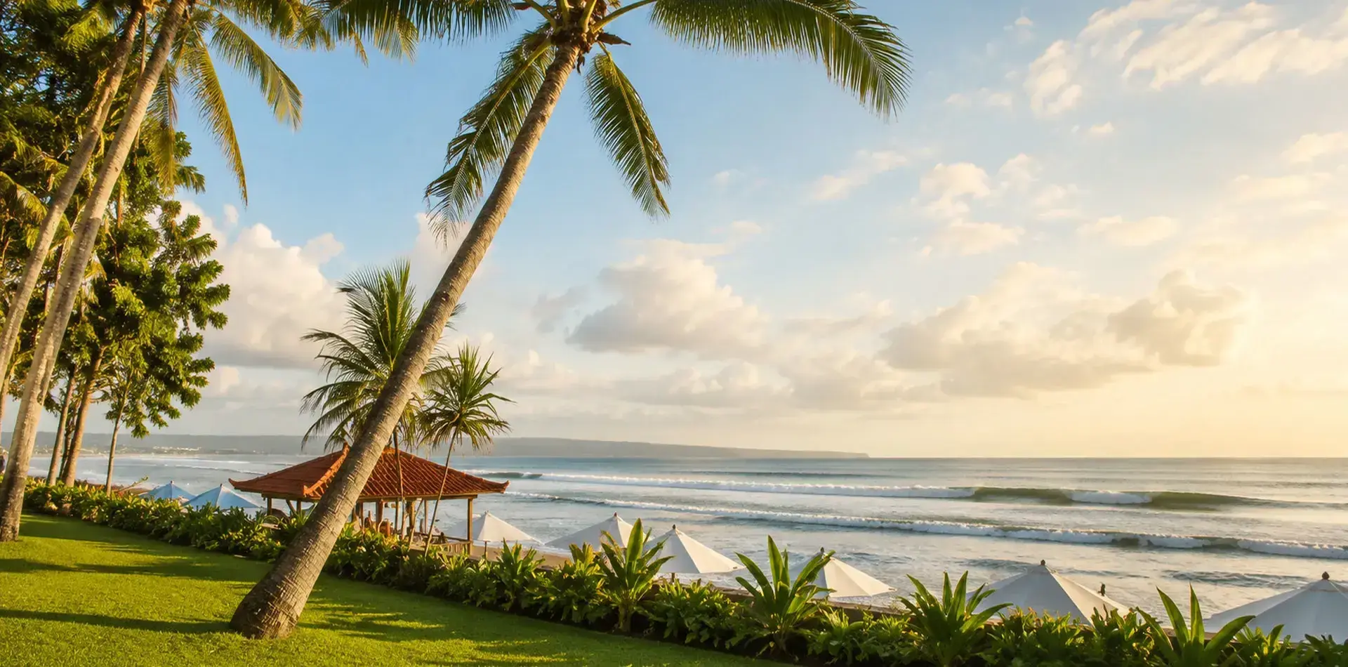 Direct beach access from Legong Keraton Beach Hotel to Berawa Beach, Bali
